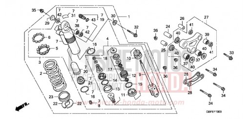 REAR CUSHION CR85R7 de 2007